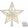 Hviezda MagicHome Vianoce, plast, časovač, 10xLED teplá biela, 25 cm, 2xAA