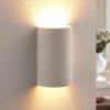 Nástenné svietidlo Lindby Colja, okrúhle, výška 16 cm, omietka, biele - 9621341
