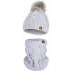 Little Angel Set pletená čiapka s BAMBUĽOU a nákrčník Outlast ® Sv. šedá Veľ. 5 (49 - 53 cm)
