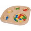 Montessori Tácka na triedenie farieb so žetónmi