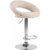 Design-Shop Barová stolička Olinda - látka, chróm rám - krémová