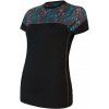 Tričko krátke dámske SENSOR MERINO IMPRESS čierna/stripes XL