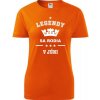 Oranžové dámske tričko Legendy sa rodia v júni - vianočné darčeky pre ženy M