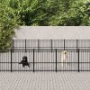 vidaXL Vonkajšia voliéra pre psy oceľová 46,1 m² 3124650