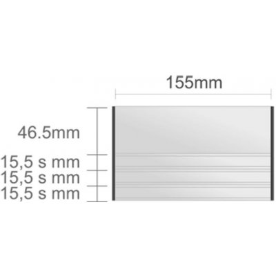 Triline Ac203/BL nástenná tabuľa 155x93mm Alliance Classic /46,5+ (3x15,5s)