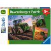 RAVENSBURGER Puzzle John Deere v akcii 3x49 dielikov