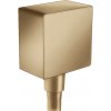 Hansgrohe FixFit - Nástenné kolienko Square so spätným ventilom, kartáčovaný bronz 26455140