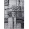 Moderný koberec Parma Dosky sivo-čierny 80 cm x 150 cm
