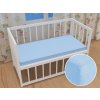 Detské froté napínacie prestieradlo do postieľky FR-014 Nebesky modré 60 x 120 x 10 cm - do postieľky