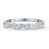 Royal Exklusive Royal Fashion strieborný rhodiovaný prsteň Hravé tvary s drahokamami Moonstony a drahokamami topazy GU-DR23094R-SILVER-MOONSTONE-TOPAZ Velikost: 9 (EU: 59-60)