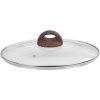 Pokrievka MagicHome Black Marble Line, sklenená, 24 cm