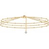 Swarovski e. trojradový choker náhrdelník Six Senses sen5988