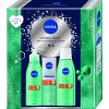 Nivea Face Derma Pleťový gél 150 ml, Čistiaca pleťová voda 200 ml, Pleťový peeling 40 ml Darčekové balenie