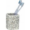 Wenko držiak na zubné kefky Terrazzo10 cm polyresin slonová kosť biela/sivá