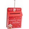 Dakls Drevená závesná vianočná dekorácia 17 cm Dopis Pro Ježíška