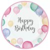 Papierové taniere Pastel Balloons Happy Birthday 23 cm - 8 ks