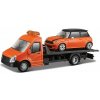 Bburago Odťahovka + mini Copper S oranžové 1:43