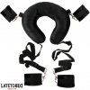LateToBed BDSM Line Pillow Restraint Set with Cuffs Black