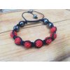 Shamballa náramok alebo set červená