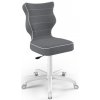 Ergonomická stolička k písaciemu stolu upravená na výšku 146-176,5 cm - tmavosivá