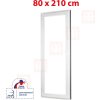OKNA-HNED.SK Plastové dvere | 80 x 210 cm (800 x 2100 mm) | biele | balkónové | otváravé aj sklopné | ľavé