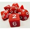 Dice4friends Kocky Opaque Red/White (7ks) RPG set