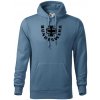 Bundeswehr kríž + nápis - Mikina pánska Cape s kapucňou - 5XL ( Denim )