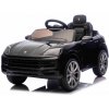 Elektrické autíčko Porsche Cayenne 12V s pohonom zadných kolies a licenciou (Jednomiestne), čierne, Lítiová batéria, široké sedadlo, Odpružené nápravy, 2,4 GHz Diaľkový ovládač, MP3 prehrávač so vstup