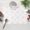 Biante Teflónové prestieranie na stôl TF-102 Vianočné béžové vločky na bielom 30x40 cm