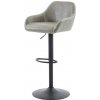 Nábytek PEGAS s.r.o. Barová židle, šedá, ekokůže,AUB-716 GREY3