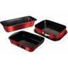 Formy na pečenie a pekáče s titanovým povrchom 3ks Berlingerhaus Metallic Line Burgundy BH-7632