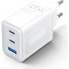 Vention 3-Port USB (C + C + A) GaN Charger (65 W/65 W/30 W) EÚ-Plug White FERW0-EU