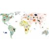 Nálepka na stenu MAPA SVETA