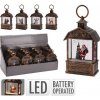 Vianočné snežítko v tvare lucerny LED svietiace 14 cm