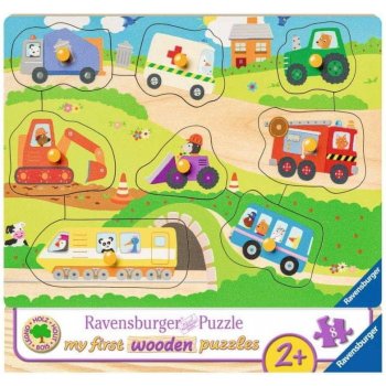 Ravensburger Wooden 032365 První vozidla 5 dílků