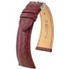 Vínový kožený remienok Hirsch Regent M 04107169-2 (Aligátorí koža) Hirsch Selection 20 mm