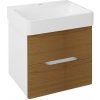 Sapho MEDIENA umývadlová skrinka 56x51x48,5cm, biela matná/dub natural MD062