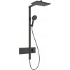 Sprchový systém Hansgrohe Raindance Alive Q s termostatickou batériou kartáčovaný čierny chróm 24580340