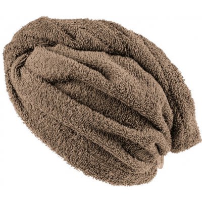 XPOSE® Froté turban na vlasy VERONA - kávový 30x75 cm, Froté