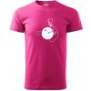 Koule vs kolka - Klasické pánske tričko vyššej gramáže - 4XL ( Purpurová )