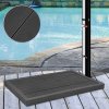 ACXIN Prémiový podlahový prvok pre solárnu sprchu Záhradná sprcha PČervenáišmykový, pruhovaný povrch Nekĺzavý, odvodňovací a rýchloschnúci, 105x63x5,5 cm, čierny