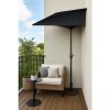 Sammer Polovičný balkónový slnečník 2,7 m – tmavosivý PREMIUM na terasu a záhradu S135x270 tmavosivy