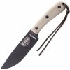 ESEE Knives Model 6HM bushcraft knife Modified Handle, leather sheath ESEE-6HM-B