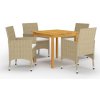 5dílný zahradní jídelní set béžový Béžová 3067673