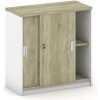 Skriňa zasúvacia MIRELLI, 800 x 400 x 800 mm, biela/dub sonoma