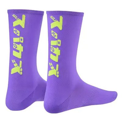 Supacaz Katakana ponožky Neon Purple/Neon Yellow