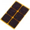 Kinekus Podložka plstená, samolepiaca, rozmery 30x30mm, hnedá