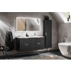 Comad Kúpeľňová zostava Casad so zápustnými umývadlami, skrinkami a umývadlom 120 cm čierna