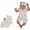 Z&Z Zavinovacie body s volánikom kraťasy čelenka mušelín 3D Kvetinky smotanové
