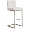 Barová stolička Paros látka, biela